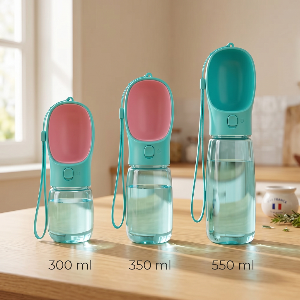 Trois contenances 300 350 550 ml gourde chien Tiloo