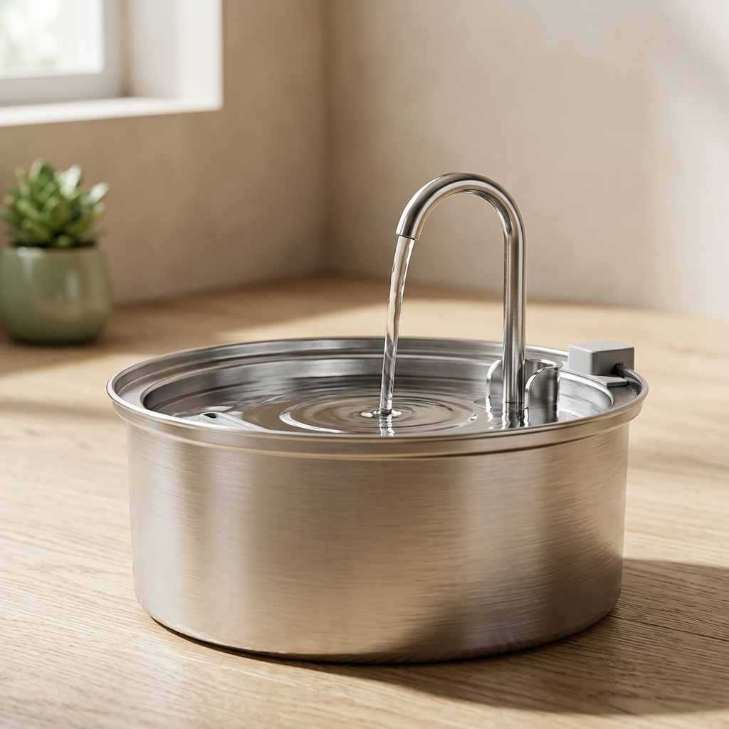 Fontaine à eau inox 3,2L Tiloo packshot fond neutre