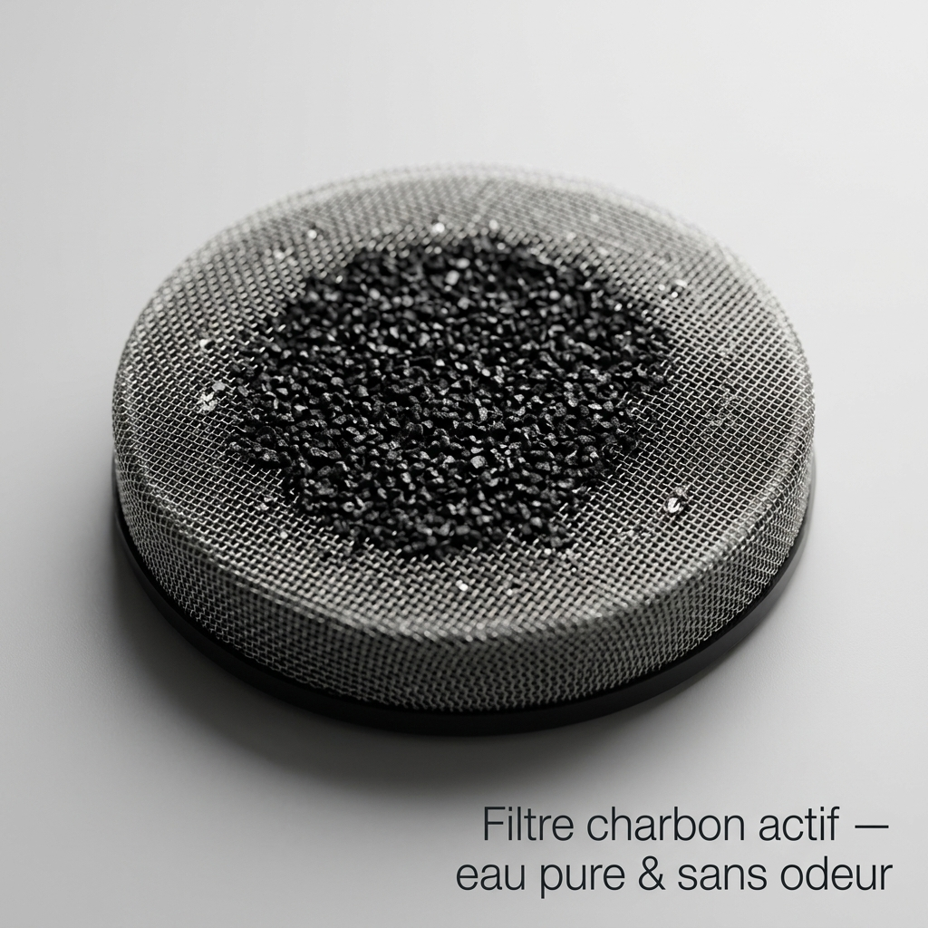 Filtre charbon actif fontaine à eau Tiloo gros plan
