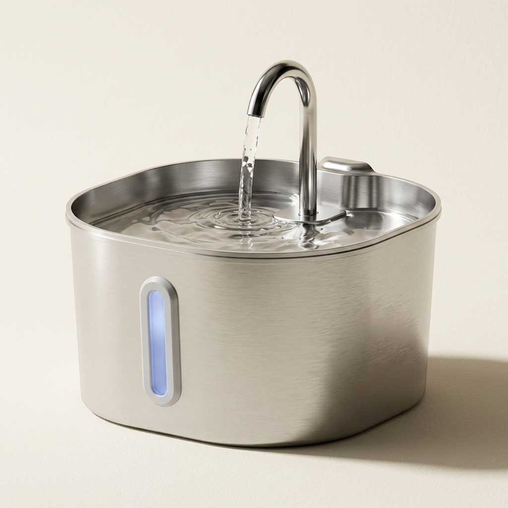 Fontaine à eau inox 2,2 L pour Chat et Chien
