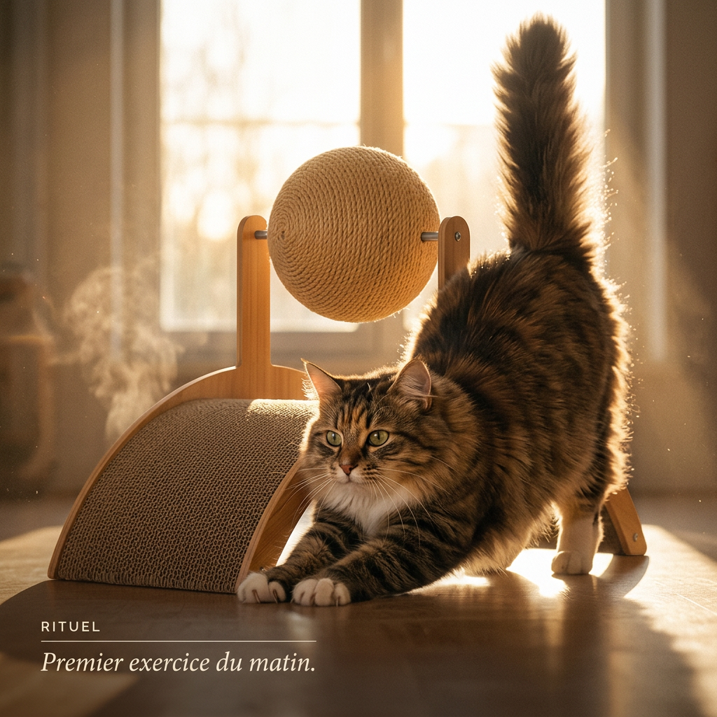Griffoir Balle Sisal pour Chat — Pont en Bois 35 cm